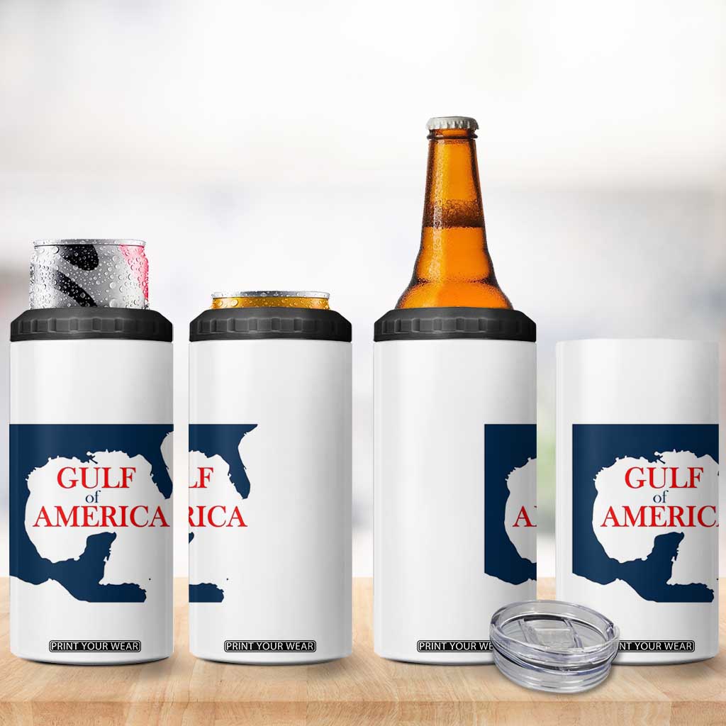 Trump America's Gulf 4 in 1 Can Cooler Tumbler North America Map TS02 Print Your Wear