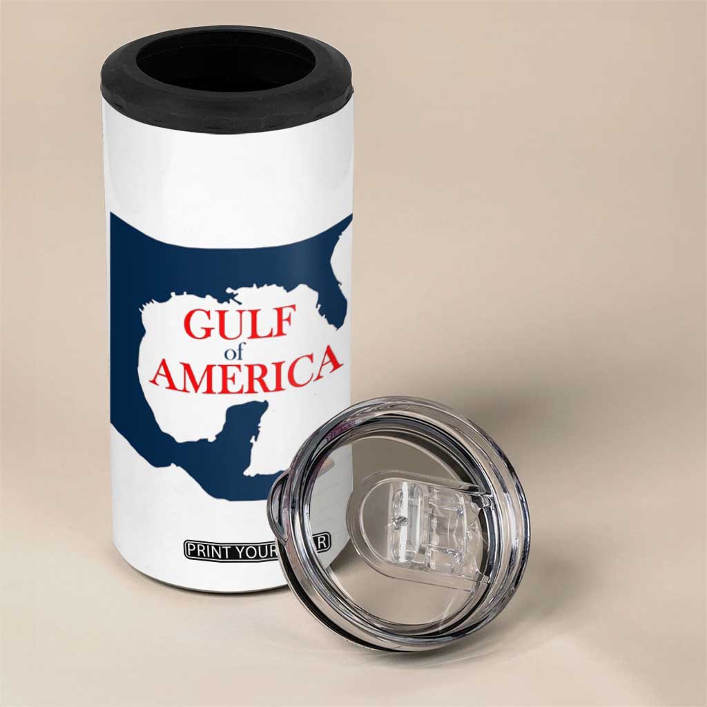 Trump America's Gulf 4 in 1 Can Cooler Tumbler North America Map TS02 Print Your Wear
