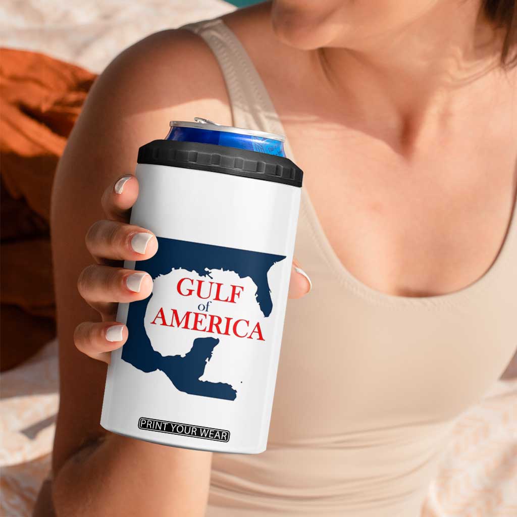 Trump America's Gulf 4 in 1 Can Cooler Tumbler North America Map TS02 Print Your Wear
