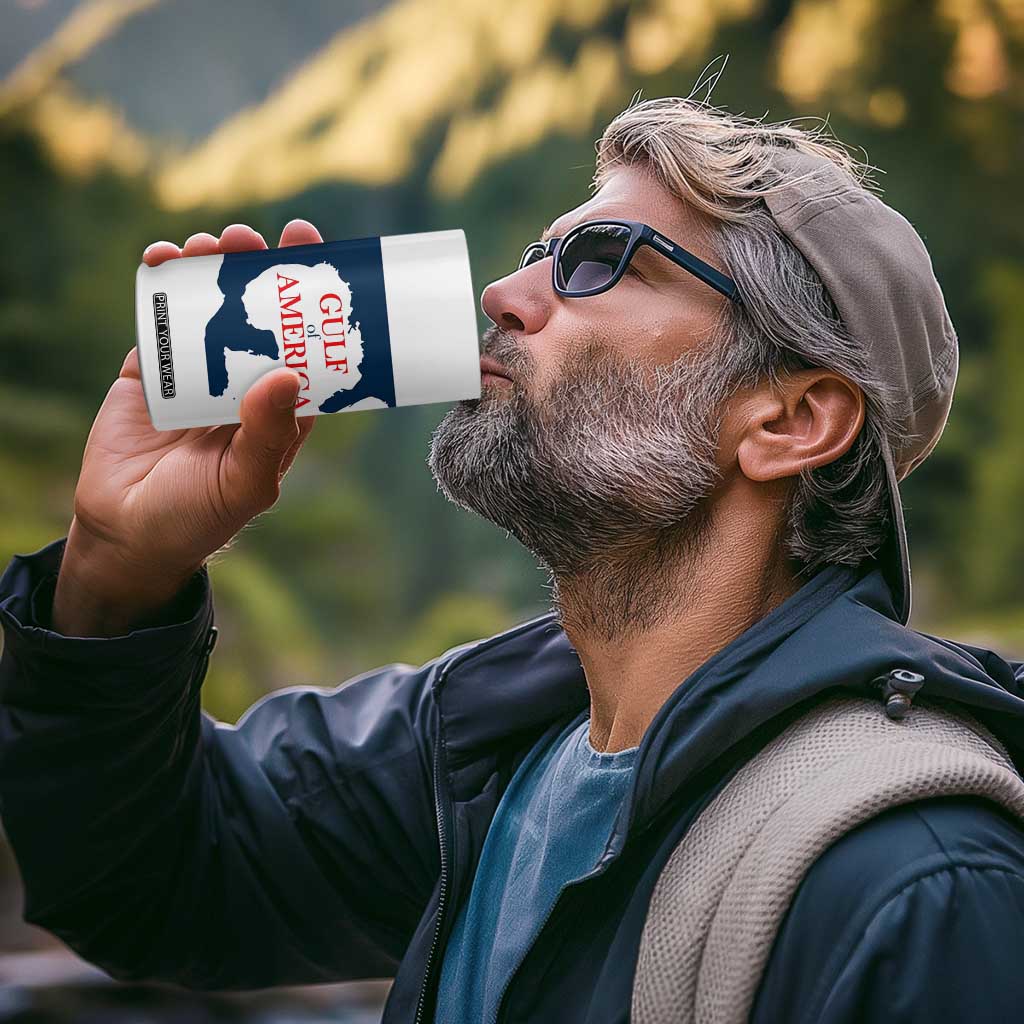 Trump America's Gulf 4 in 1 Can Cooler Tumbler North America Map TS02 Print Your Wear