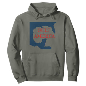 Trump America's Gulf Hoodie North America Map TS02 Military Green Print Your Wear