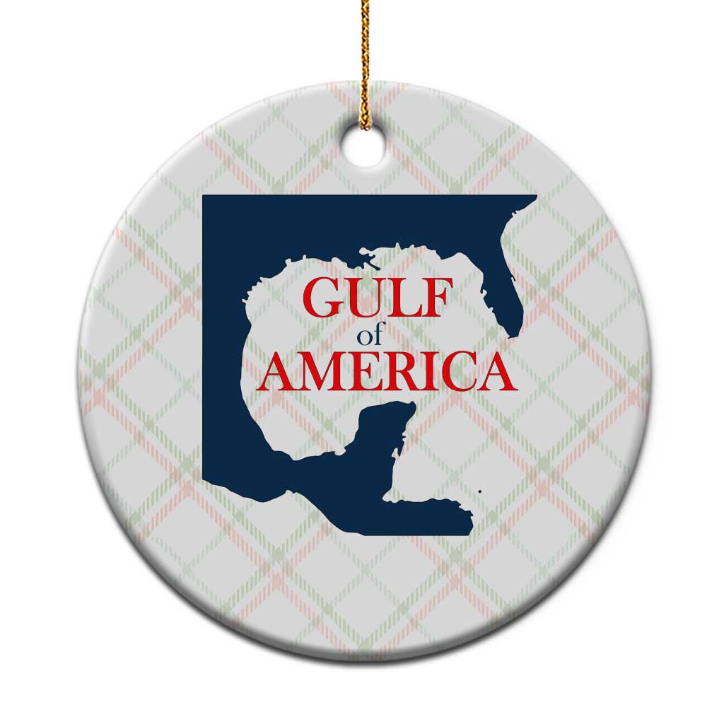 Trump America's Gulf Ceramic Ornament North America Map TS02 1pc Christmas Plaid Print Your Wear