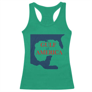 Trump America's Gulf Racerback Tank Top North America Map TS02 Irish Green Print Your Wear