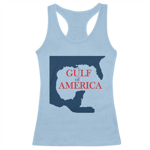 Trump America's Gulf Racerback Tank Top North America Map TS02 Light Blue Print Your Wear