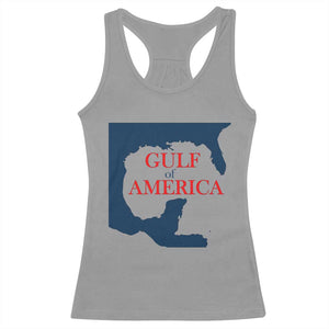 Trump America's Gulf Racerback Tank Top North America Map TS02 Sport Gray Print Your Wear