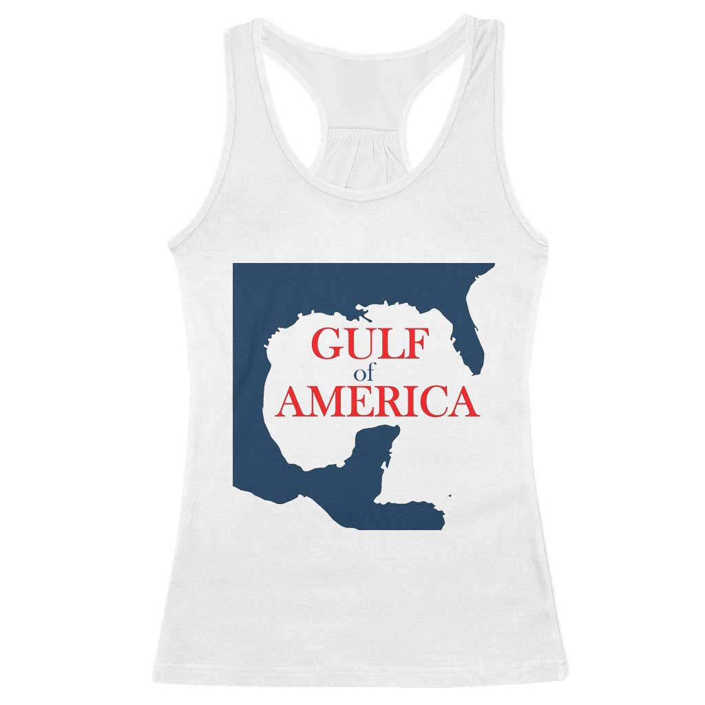 Trump America's Gulf Racerback Tank Top North America Map TS02 White Print Your Wear