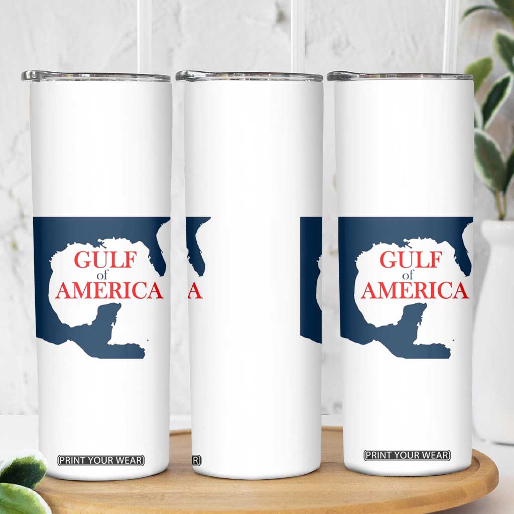Trump America's Gulf Skinny Tumbler North America Map TS02 Print Your Wear