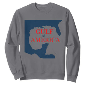 Trump America's Gulf Sweatshirt North America Map TS02 Charcoal Print Your Wear