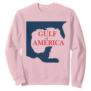 Trump America's Gulf Sweatshirt North America Map TS02 Light Pink Print Your Wear