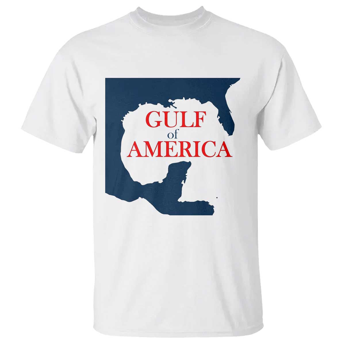 Trump America's Gulf T Shirt North America Map TS02 White Print Your Wear