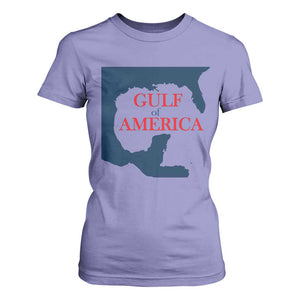 Trump America's Gulf T Shirt For Women North America Map TS02 Violet Print Your Wear