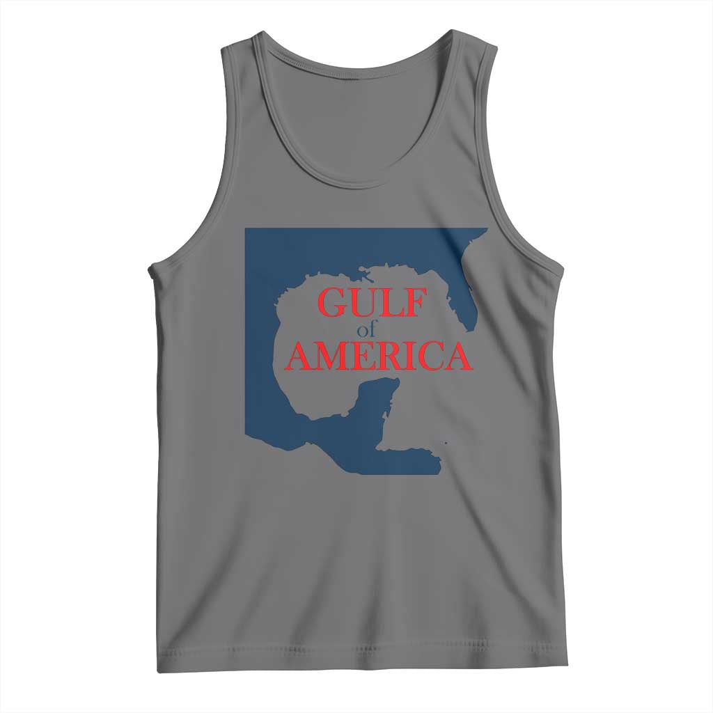 Trump America's Gulf Tank Top North America Map TS02 Black Heather Print Your Wear