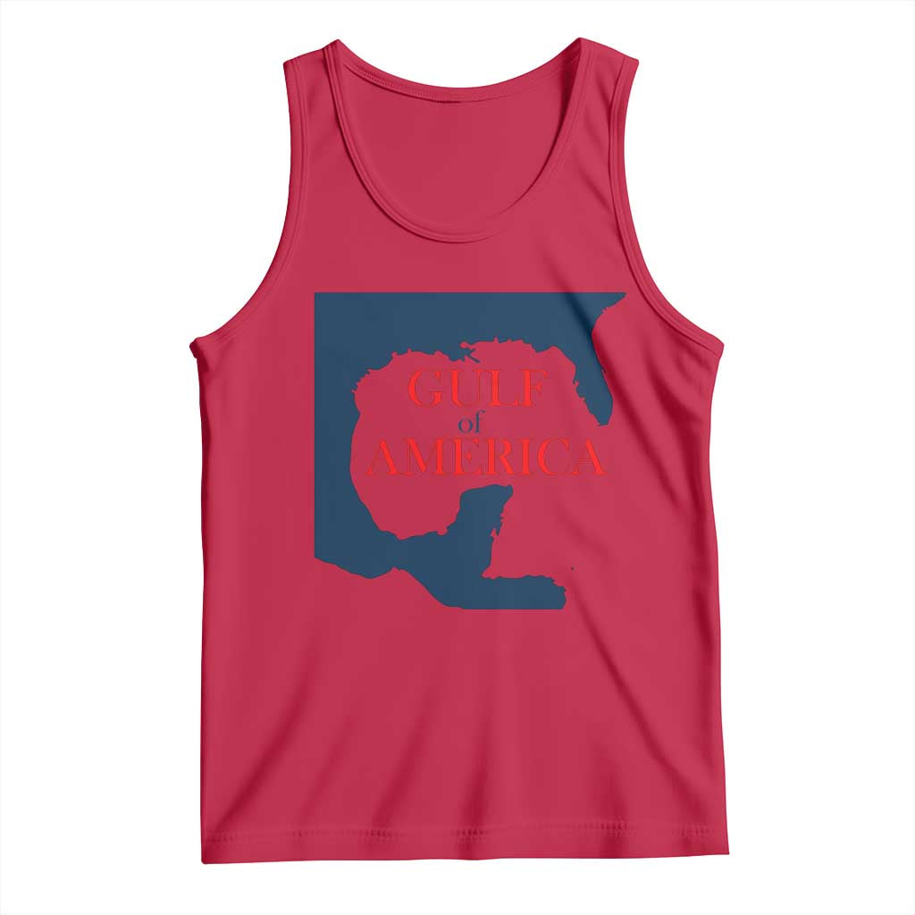 Trump America's Gulf Tank Top North America Map TS02 Red Print Your Wear