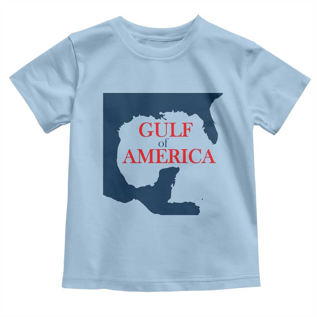 Trump America's Gulf Toddler T Shirt North America Map TS02 Light Blue Print Your Wear