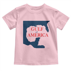 Trump America's Gulf Toddler T Shirt North America Map TS02 Light Pink Print Your Wear