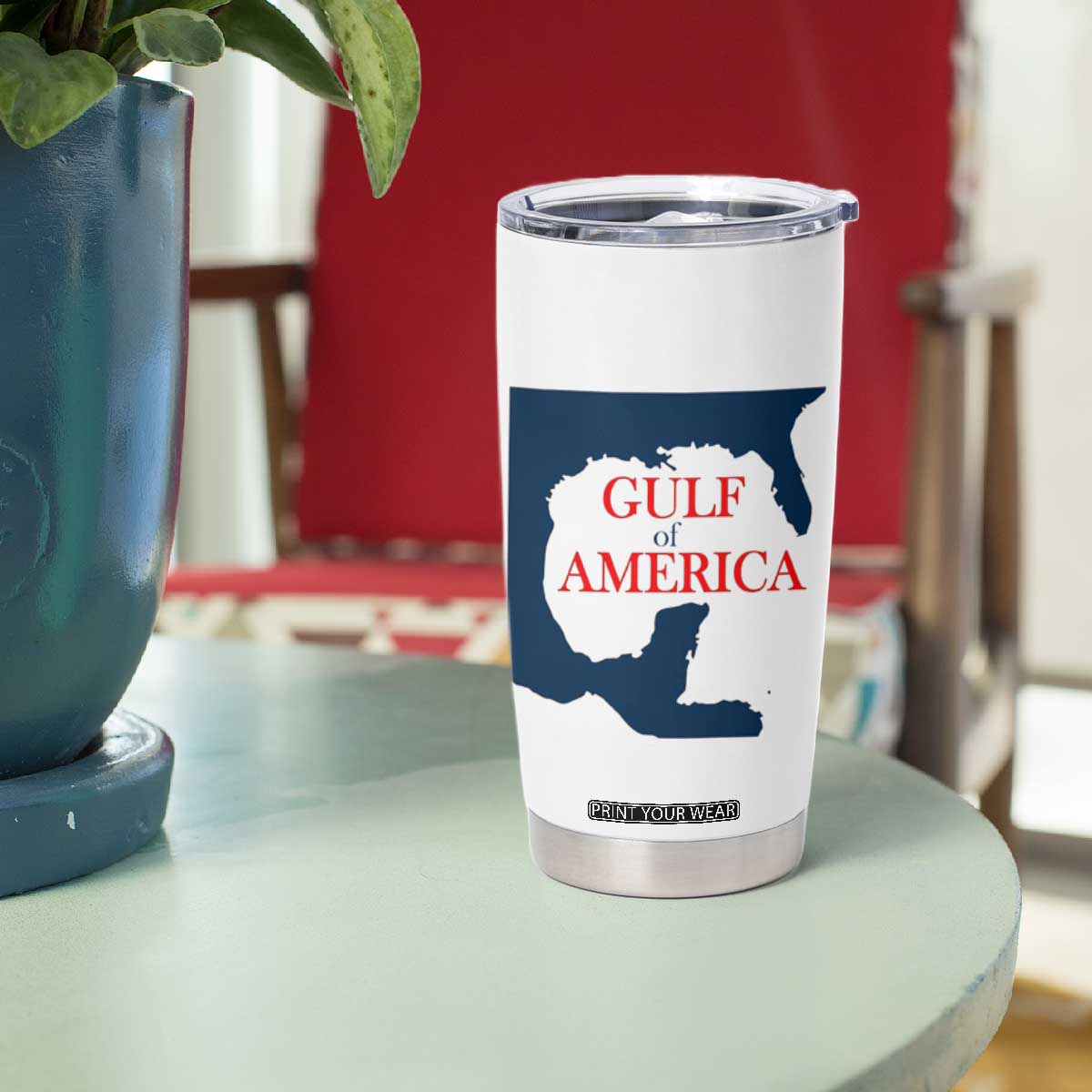 Trump America's Gulf Tumbler Cup North America Map TS02 Print Your Wear