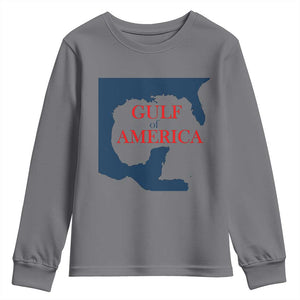 Trump America's Gulf Youth Sweatshirt North America Map TS02 Charcoal Print Your Wear