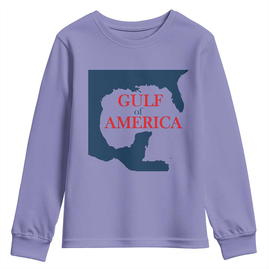 Trump America's Gulf Youth Sweatshirt North America Map TS02 Violet Print Your Wear