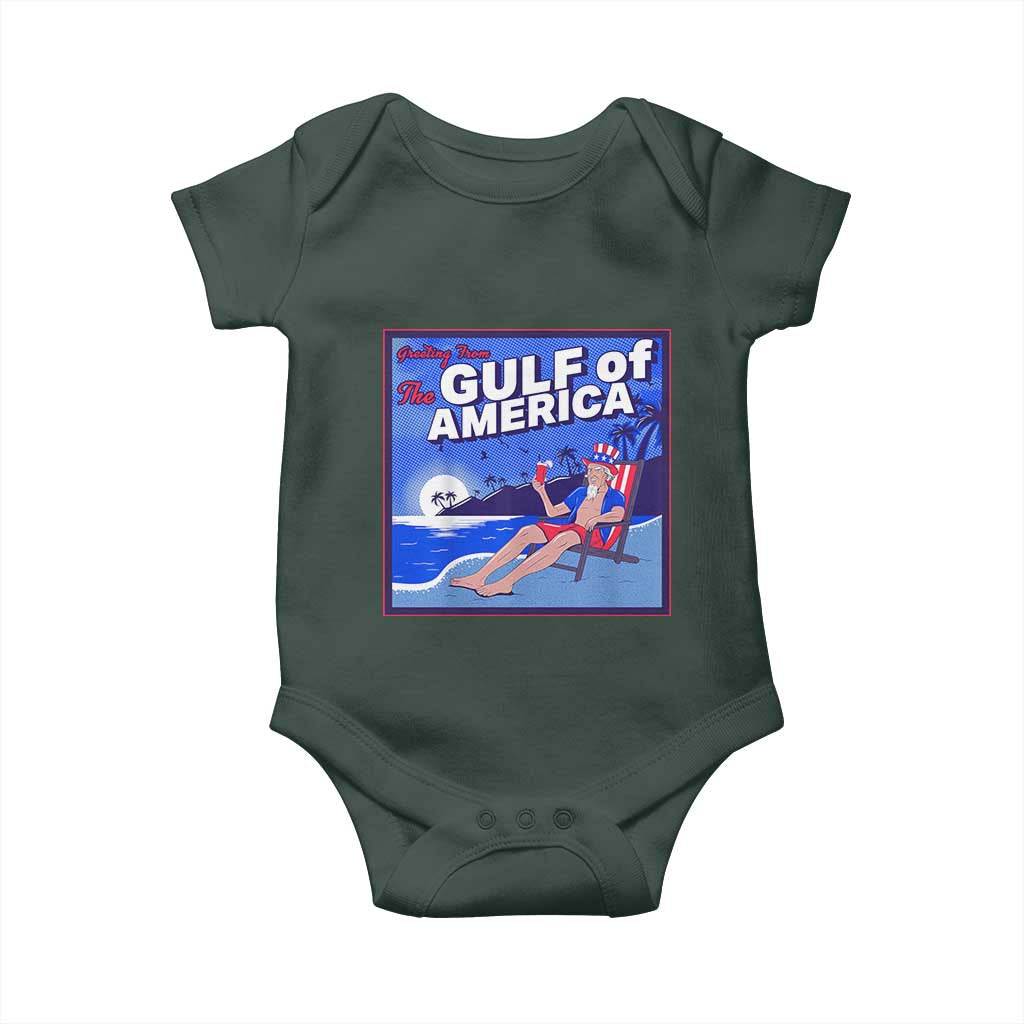 Trump America's Gulf Baby Onesie Greeting from the Patriot Uncle Sam TS02 Print Your Wear
