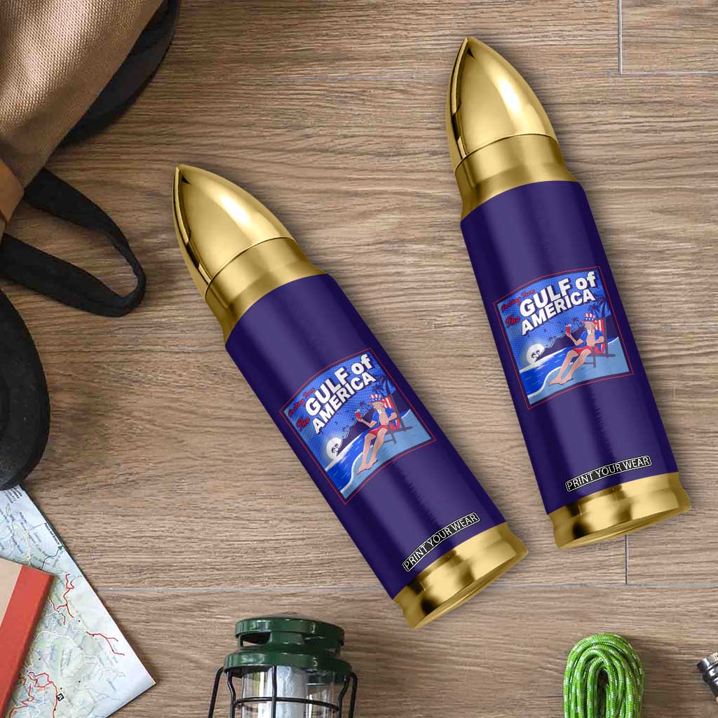 Trump America's Gulf Bullet Tumbler Greeting from the Patriot Uncle Sam TS02 Print Your Wear