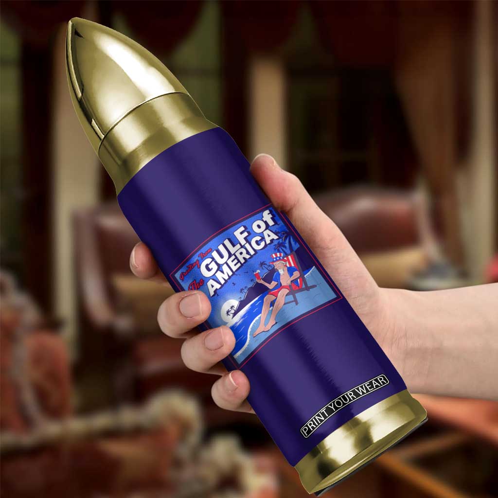 Trump America's Gulf Bullet Tumbler Greeting from the Patriot Uncle Sam TS02 Print Your Wear