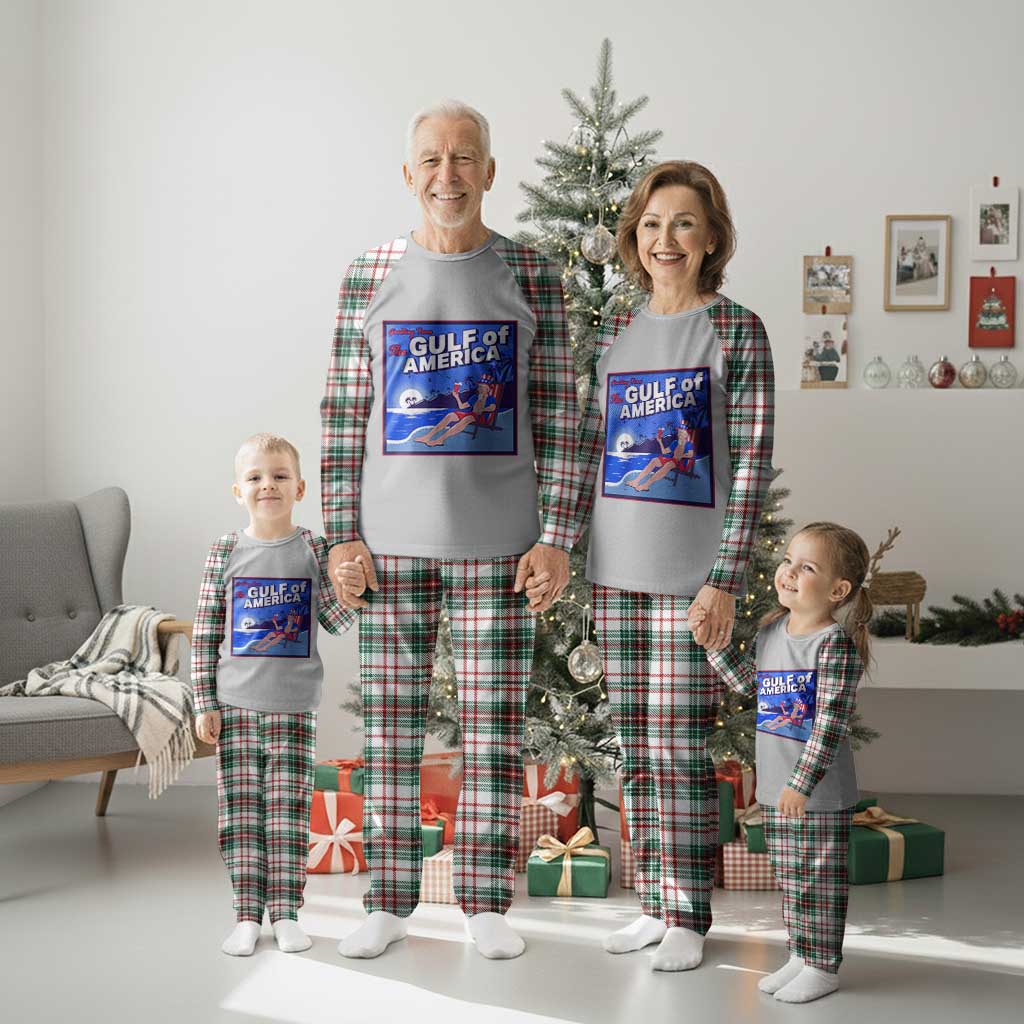 Trump America's Gulf Plaid Pajama Set Greeting from the Patriot Uncle Sam TS02 Christmas Plaid Print Your Wear