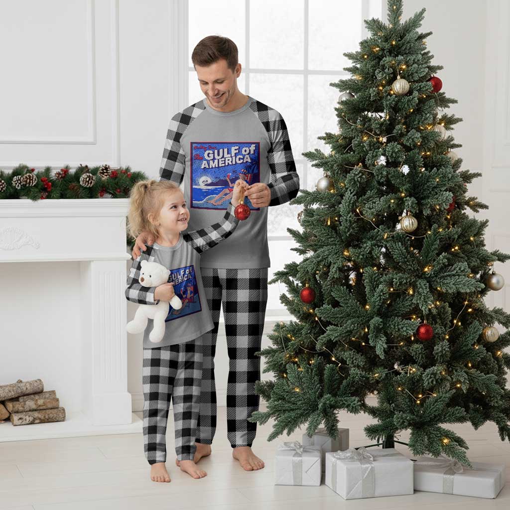 Trump America's Gulf Plaid Pajama Set Greeting from the Patriot Uncle Sam TS02 White Plaid Print Your Wear