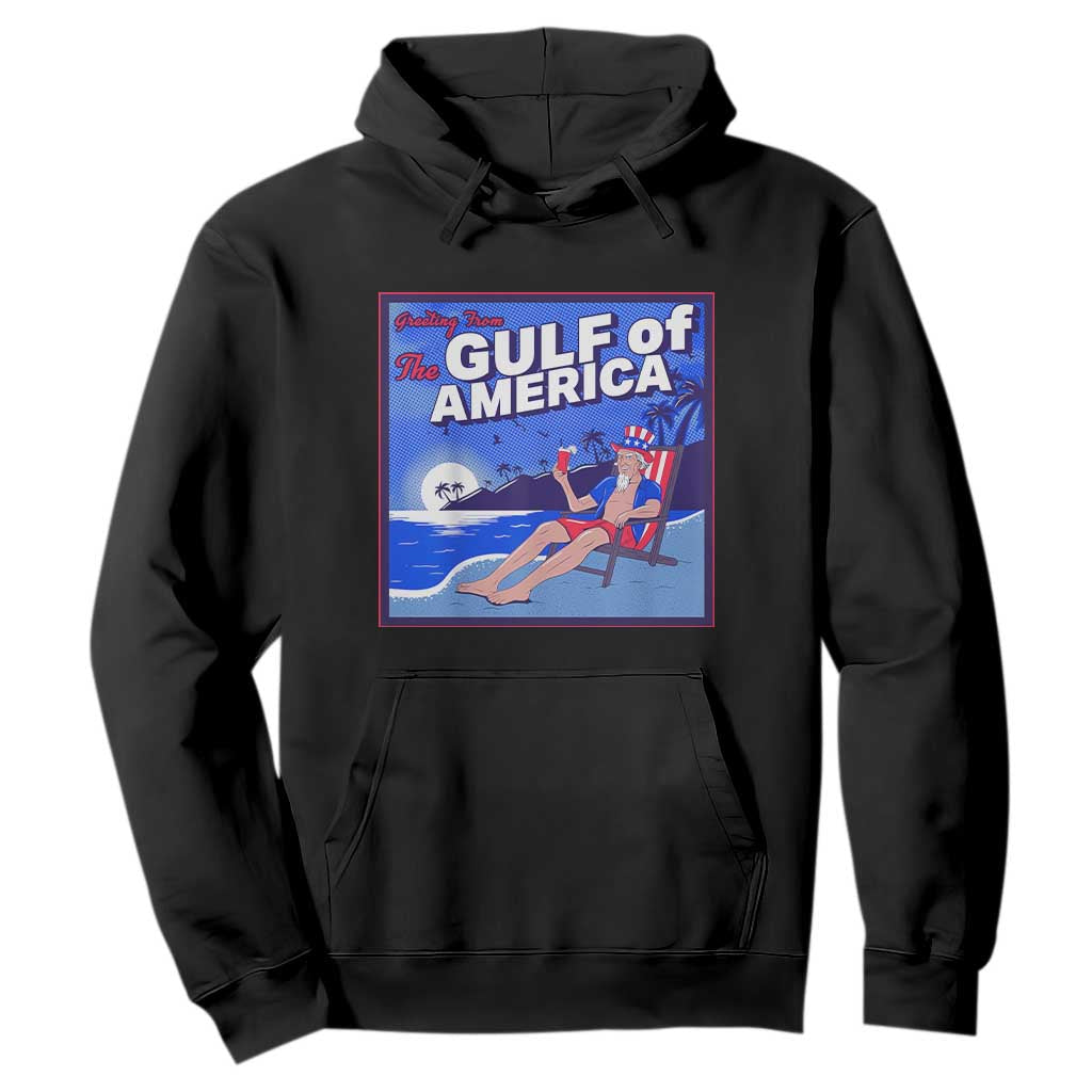 Trump America's Gulf Hoodie Greeting from the Patriot Uncle Sam TS02 Black Print Your Wear