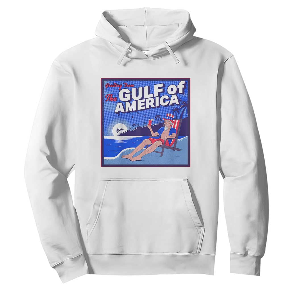 Trump America's Gulf Hoodie Greeting from the Patriot Uncle Sam TS02 White Print Your Wear