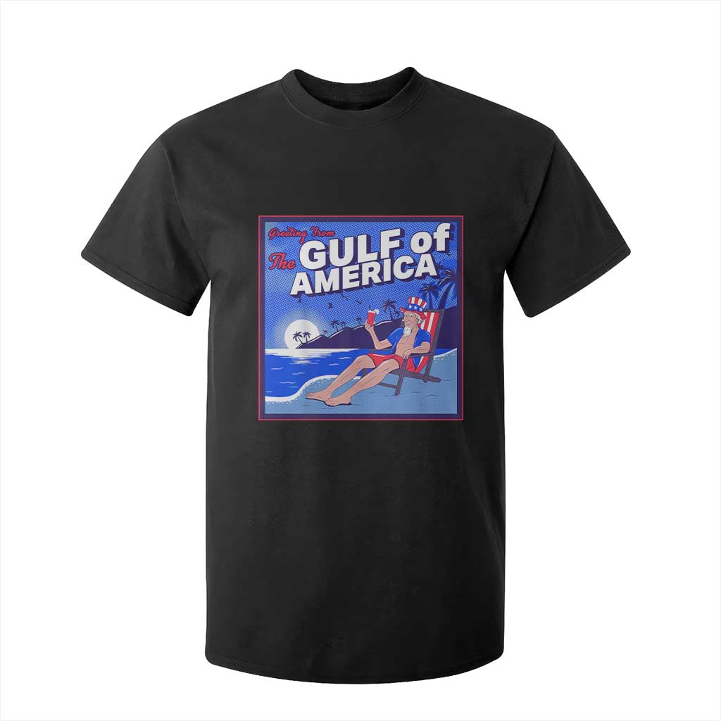 Trump America's Gulf T Shirt For Kid Greeting from the Patriot Uncle Sam TS02 Black Print Your Wear