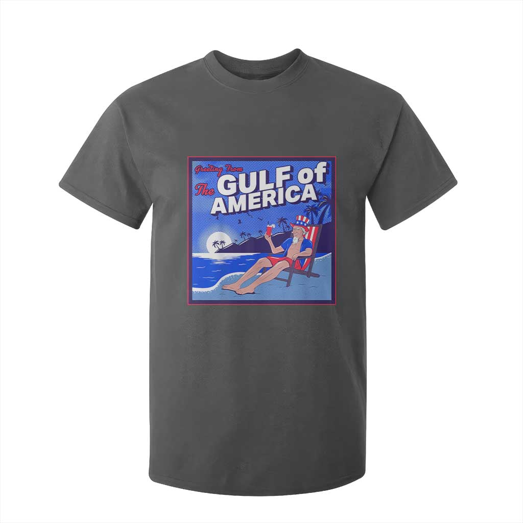 Trump America's Gulf T Shirt For Kid Greeting from the Patriot Uncle Sam TS02 Dark Heather Print Your Wear