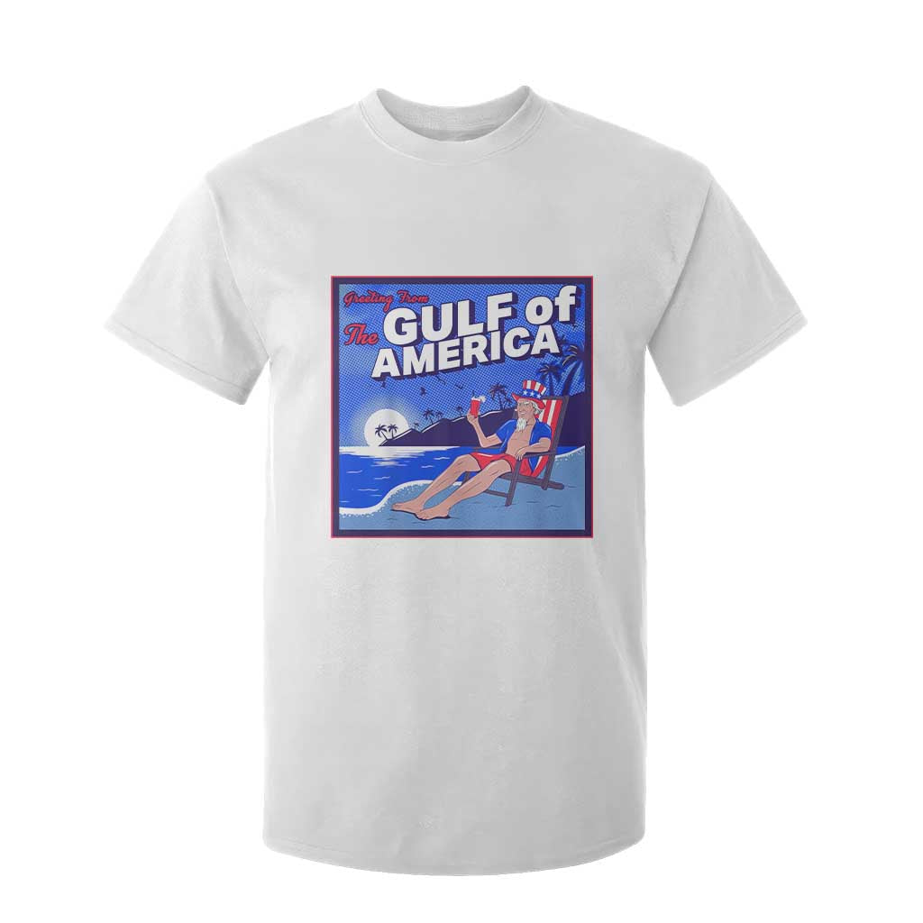 Trump America's Gulf T Shirt For Kid Greeting from the Patriot Uncle Sam TS02 White Print Your Wear