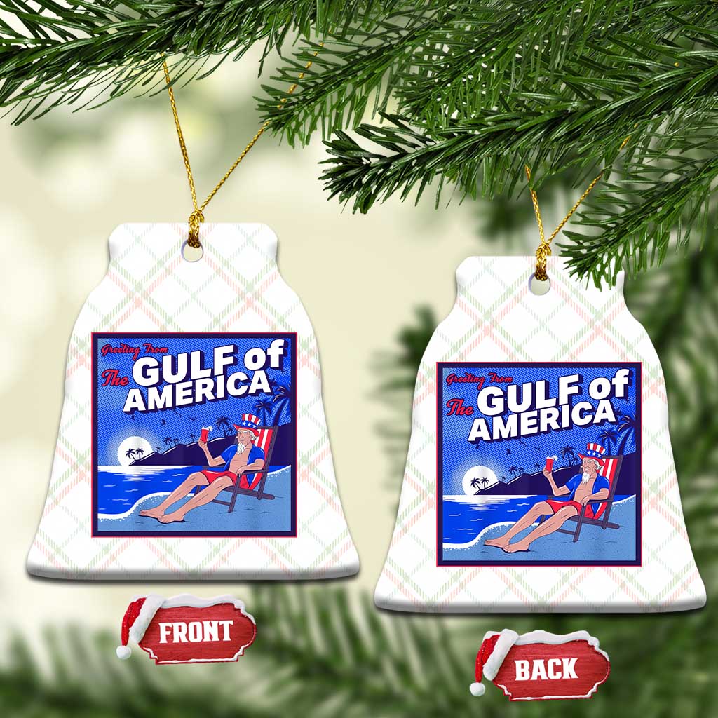 Trump America's Gulf Ceramic Ornament Greeting from the Patriot Uncle Sam TS02 Print Your Wear
