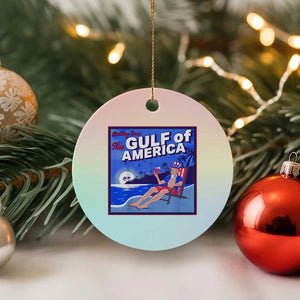 Trump America's Gulf Ceramic Ornament Greeting from the Patriot Uncle Sam TS02 1pc Pastel Print Your Wear