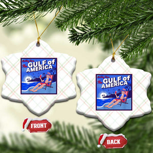 Trump America's Gulf Ceramic Ornament Greeting from the Patriot Uncle Sam TS02 Print Your Wear