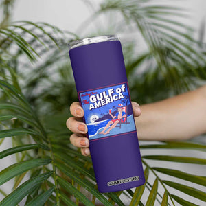 Trump America's Gulf Skinny Tumbler Greeting from the Patriot Uncle Sam TS02 Print Your Wear