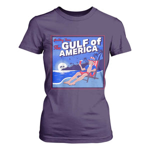 Trump America's Gulf T Shirt For Women Greeting from the Patriot Uncle Sam TS02 Purple Print Your Wear