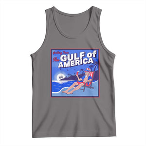 Trump America's Gulf Tank Top Greeting from the Patriot Uncle Sam TS02 Deep Heather Print Your Wear