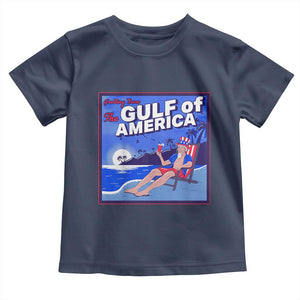 Trump America's Gulf Toddler T Shirt Greeting from the Patriot Uncle Sam TS02 Navy Print Your Wear