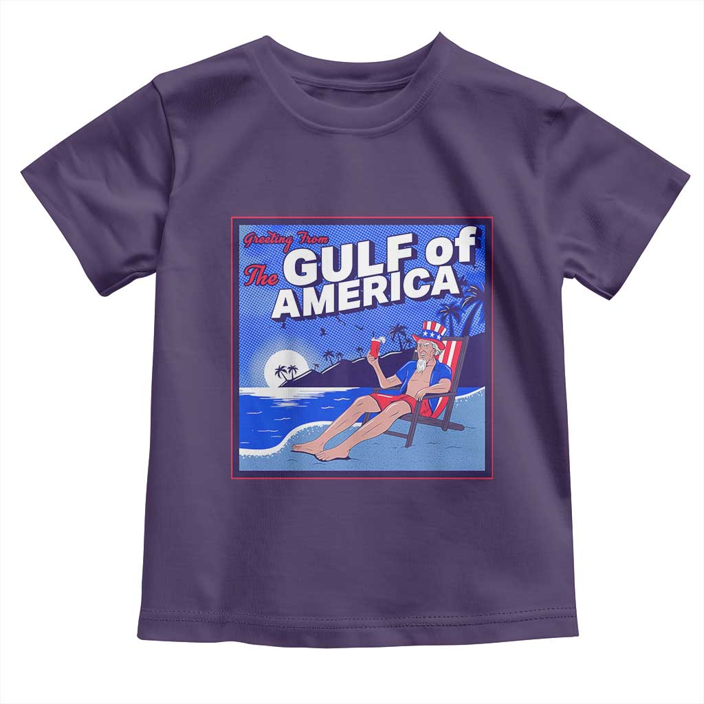Trump America's Gulf Toddler T Shirt Greeting from the Patriot Uncle Sam TS02 Purple Print Your Wear