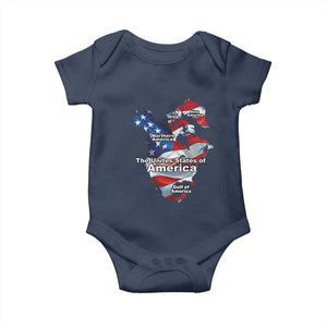 Trump America's Gulf Baby Onesie Northen America Map American Flag TS02 Navy Print Your Wear
