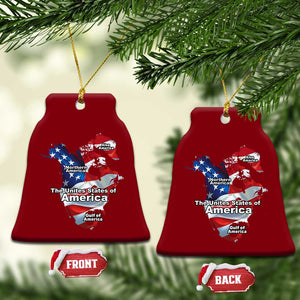 Trump America's Gulf Ceramic Ornament Northen America Map American Flag TS02 Print Your Wear