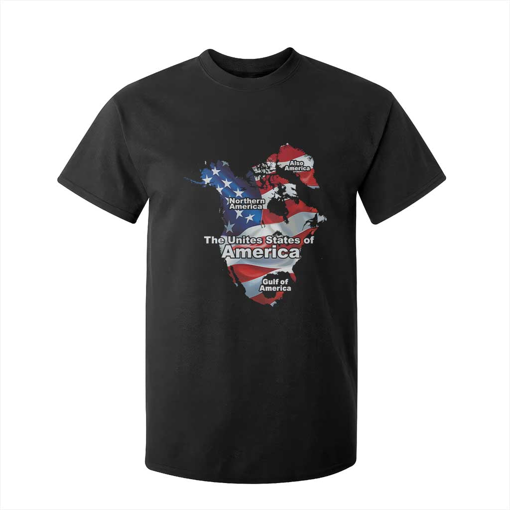 Trump America's Gulf T Shirt For Kid Northen America Map American Flag TS02 Black Print Your Wear