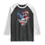 Trump America's Gulf Raglan Shirt Northen America Map American Flag TS02 Black White Print Your Wear