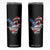 Trump America's Gulf Skinny Tumbler Northen America Map American Flag TS02 Black Print Your Wear