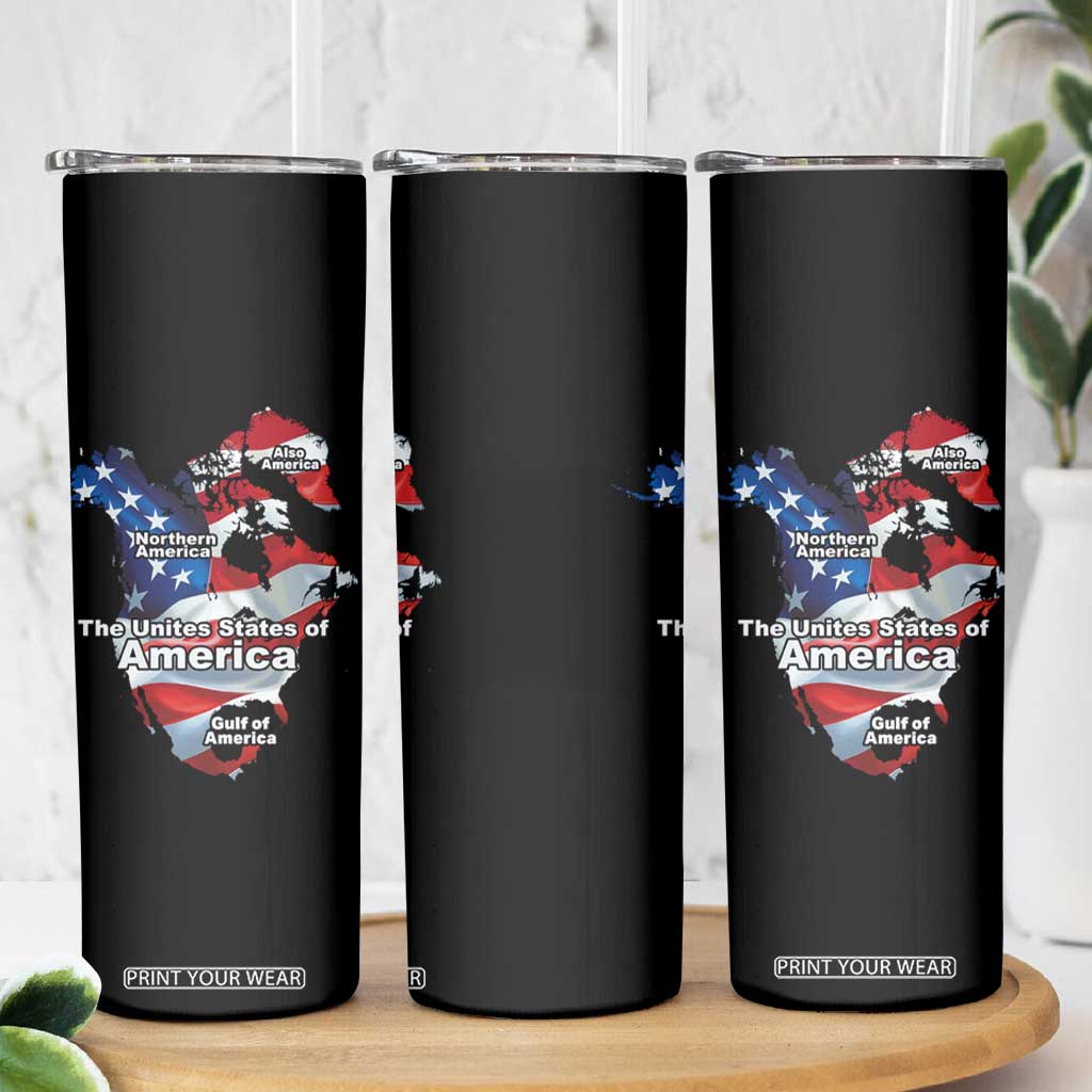 Trump America's Gulf Skinny Tumbler Northen America Map American Flag TS02 Print Your Wear