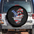 Trump America's Gulf Spare Tire Cover Northen America Map American Flag TS02 No hole Black Print Your Wear