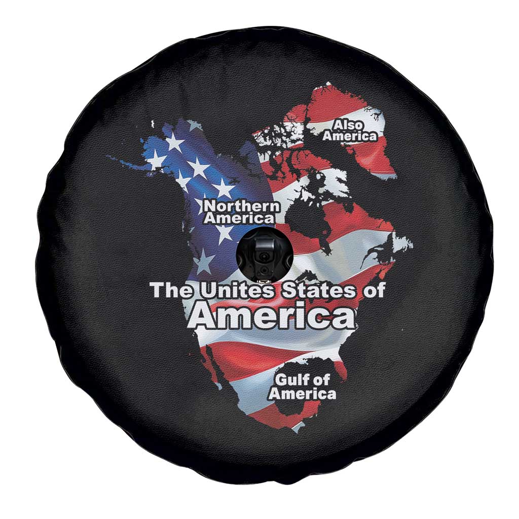 Trump America's Gulf Spare Tire Cover Northen America Map American Flag TS02 Print Your Wear