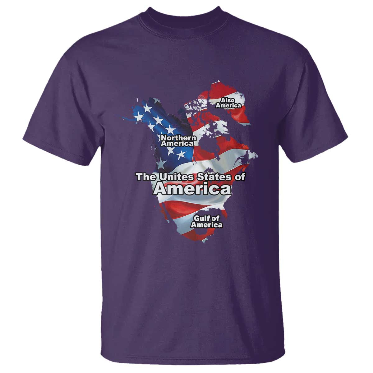 Trump America's Gulf T Shirt Northen America Map American Flag TS02 Purple Print Your Wear