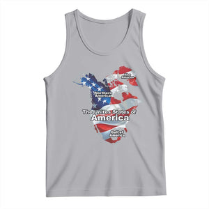 Trump America's Gulf Tank Top Northen America Map American Flag TS02 Athletic Heather Print Your Wear